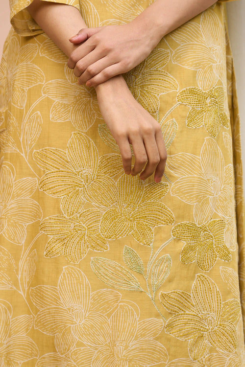 Rue Floral Kurta Set with Dupatta