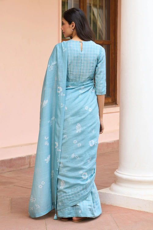 Powder Blue Saree