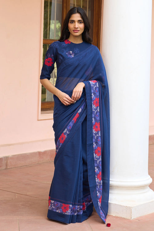 Sapphire Floral Saree