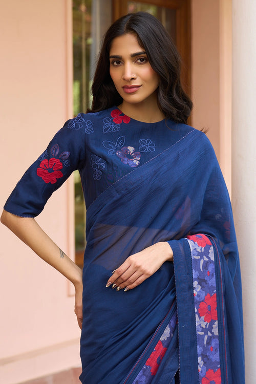 Sapphire Floral Saree