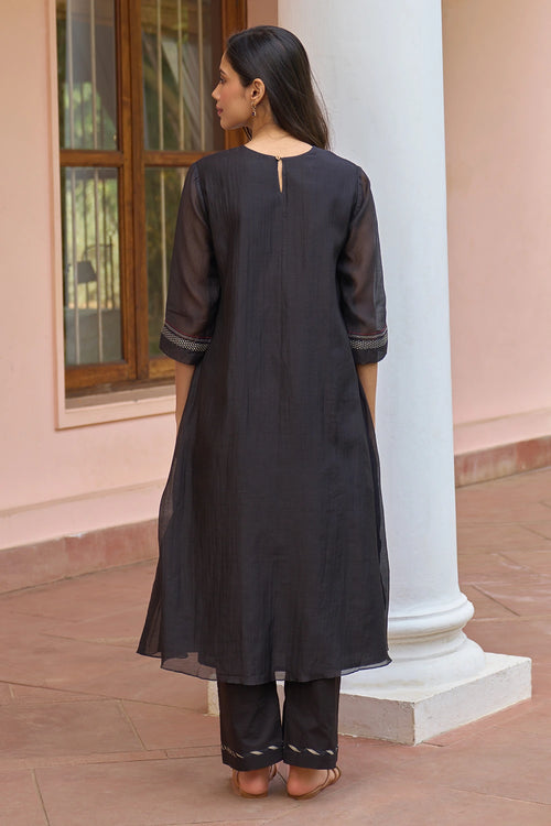 Noir Pintuck Co-ord Set