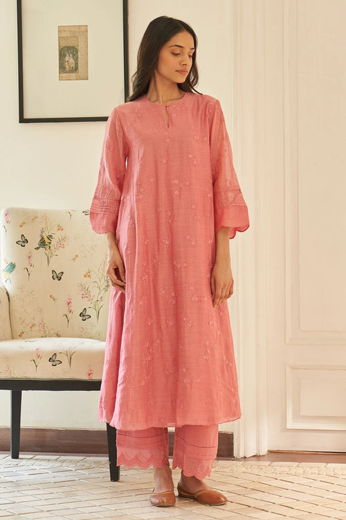 Peony Thread Embroidered Co-ord Set