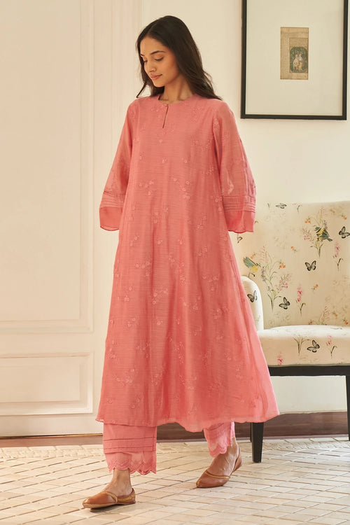 Peony Thread Embroidered Co-ord Set