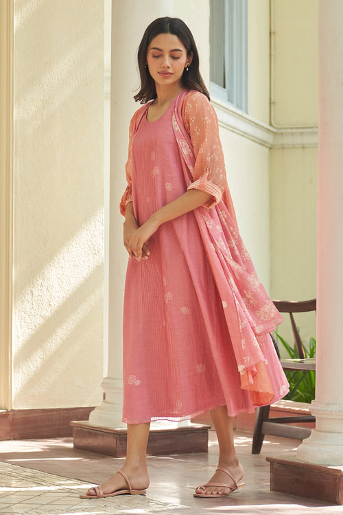 Peony Pintuck Jacket Dress