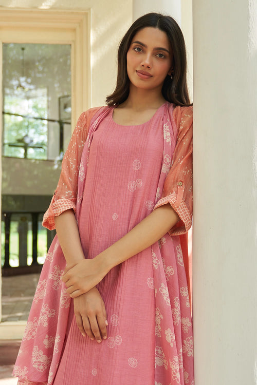 Peony Pintuck Jacket Dress