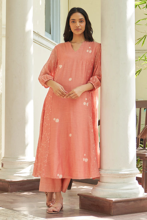 Hibiscus Pintuck Kurta Set