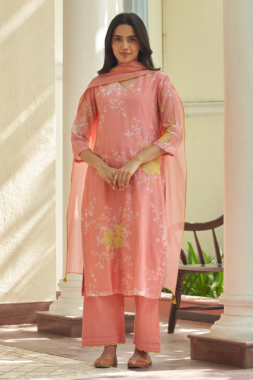 Peony Floral Kurta Set