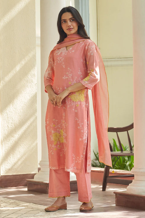 Peony Floral Kurta Set