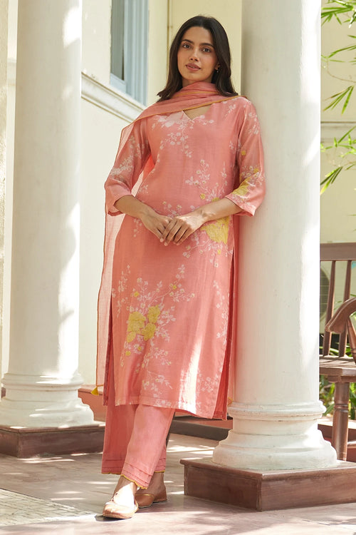 Peony Floral Kurta Set