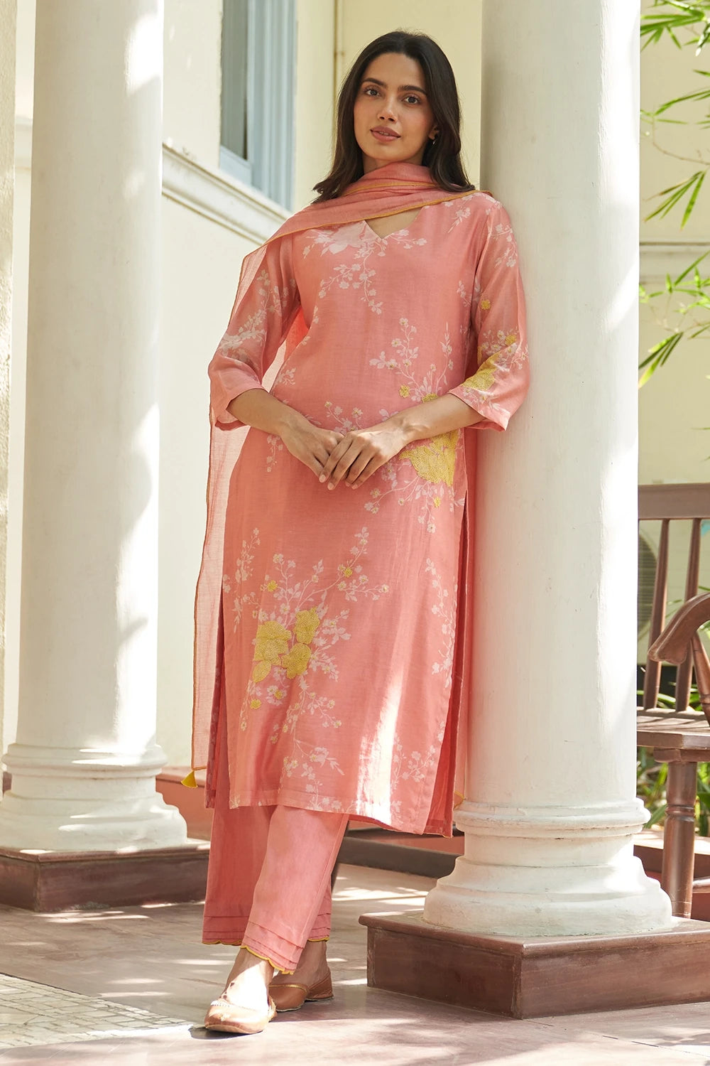 Peony Floral Kurta Set