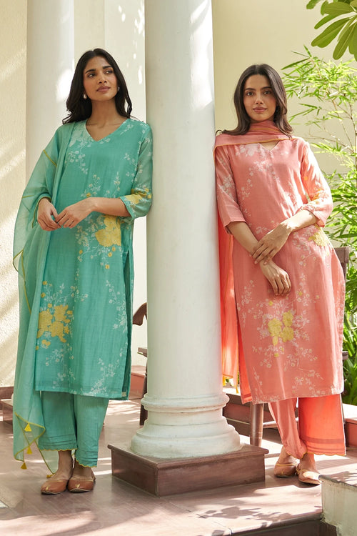 Peony Floral Kurta Set