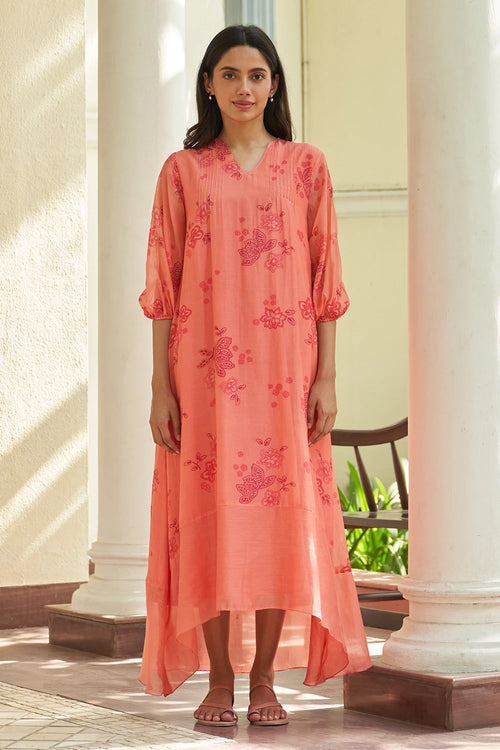 Hibiscus Pintuck Dress