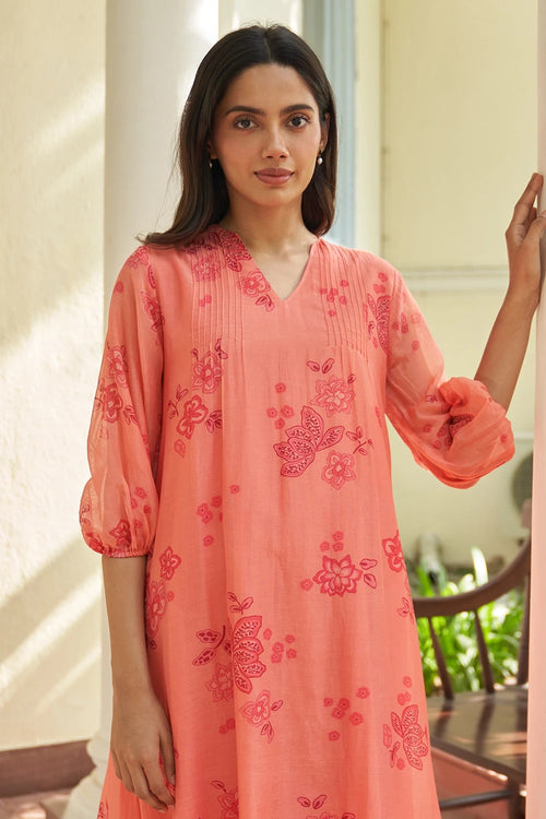 Hibiscus Pintuck Dress