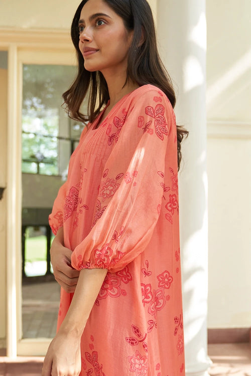 Hibiscus Pintuck Dress