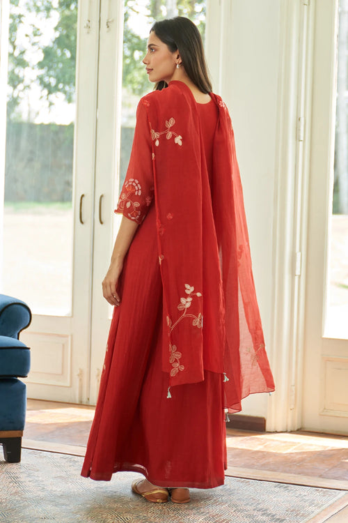 Poppy Applique Anarkali Set