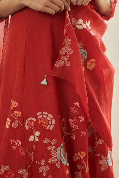 Poppy Applique Anarkali Set