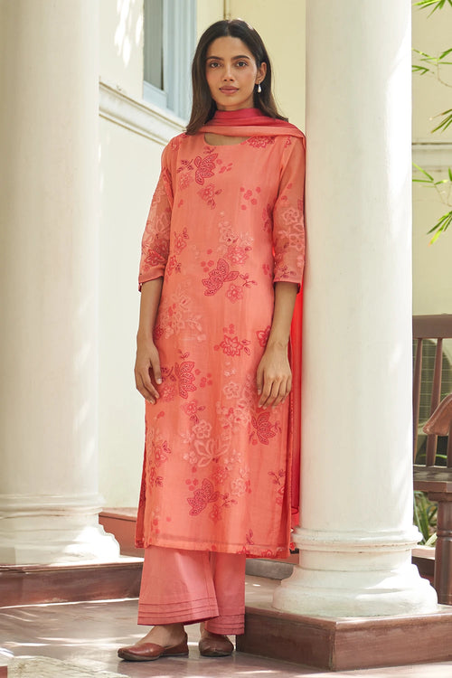 Hibiscus Floral Kurta Set