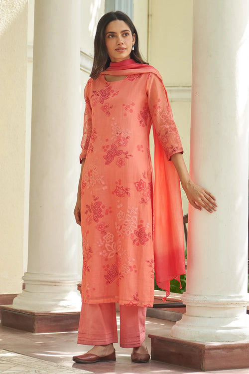 Hibiscus Floral Kurta Set