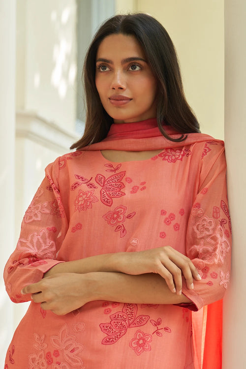 Hibiscus Floral Kurta Set