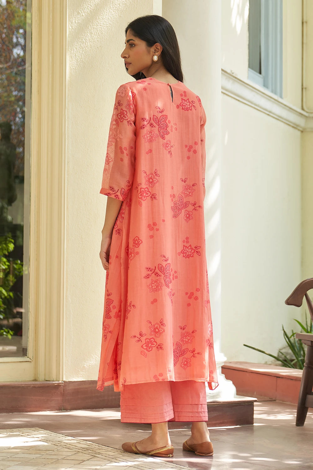 Hibiscus Floral Embroidered Co-ord Set