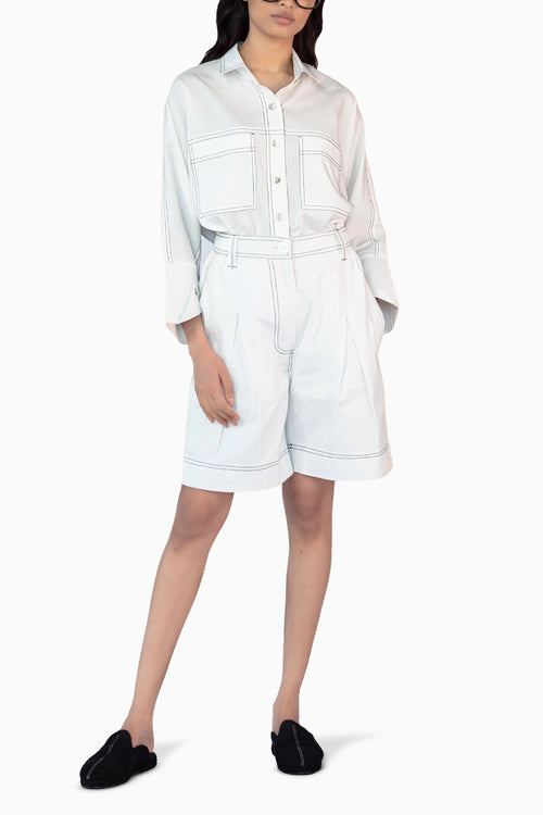 Vintage White Bermuda Shorts