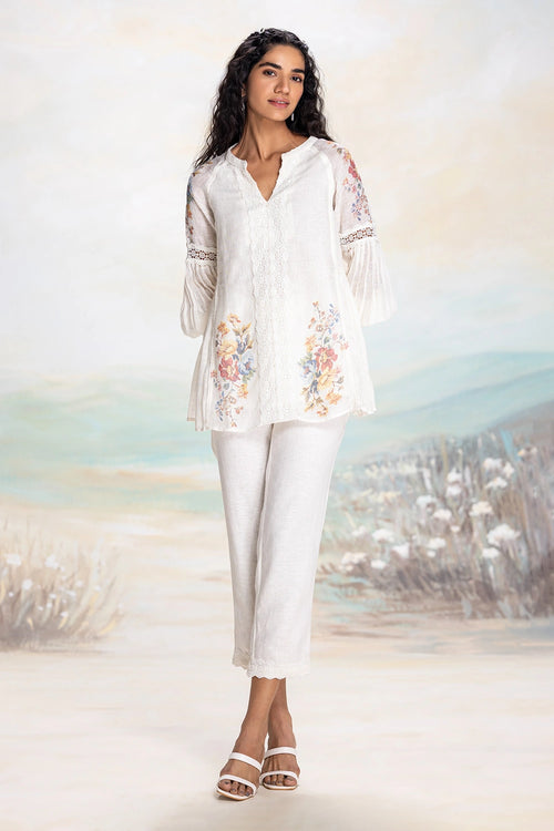 Vintage Rosa Wreath White Co-ord Set