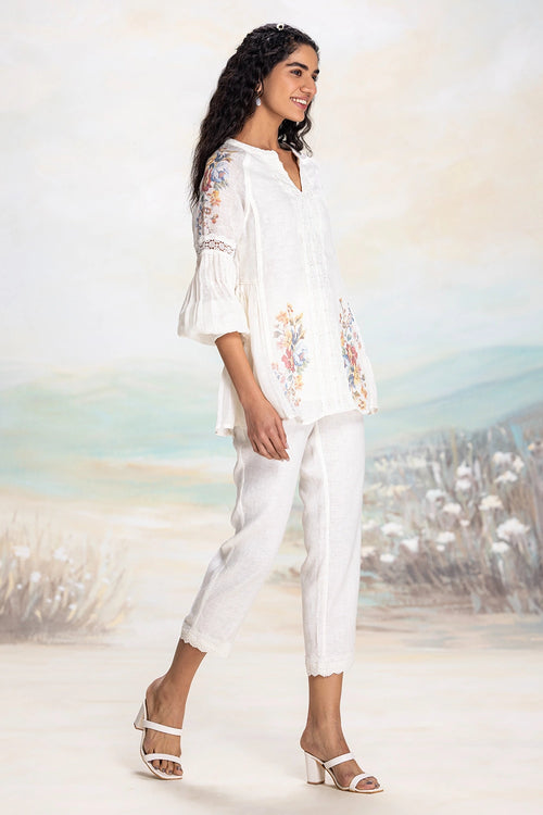 Vintage Rosa Wreath White Co-ord Set
