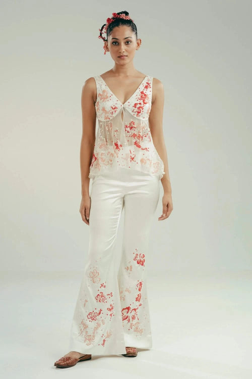 The Floral Burst Top and Pant Set