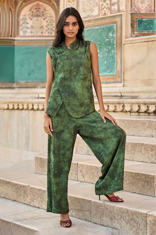 Jacquard Waistcoat and Pant Set