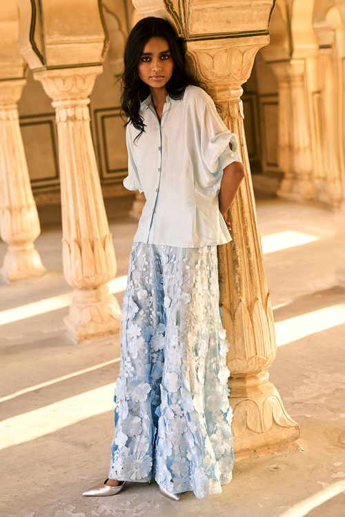Shirt and Lace Pant Set