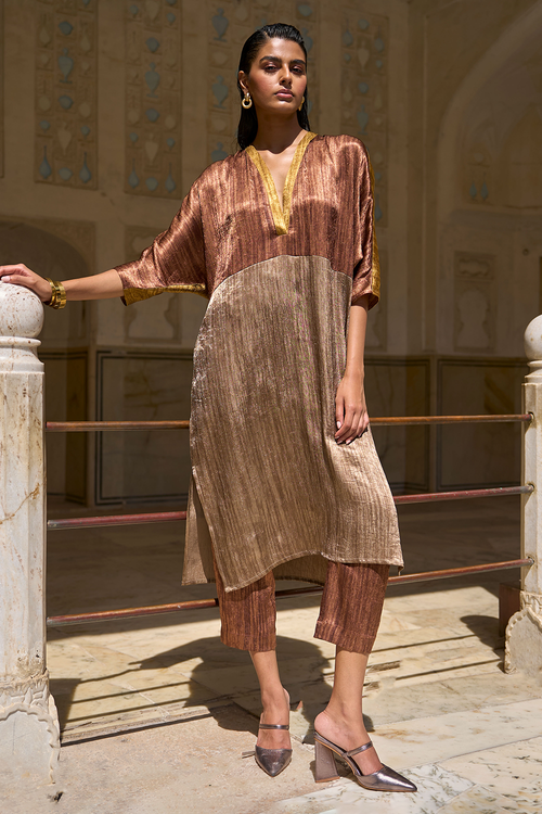 LamÃƒÂ© Blocked Tunic and Pant Set