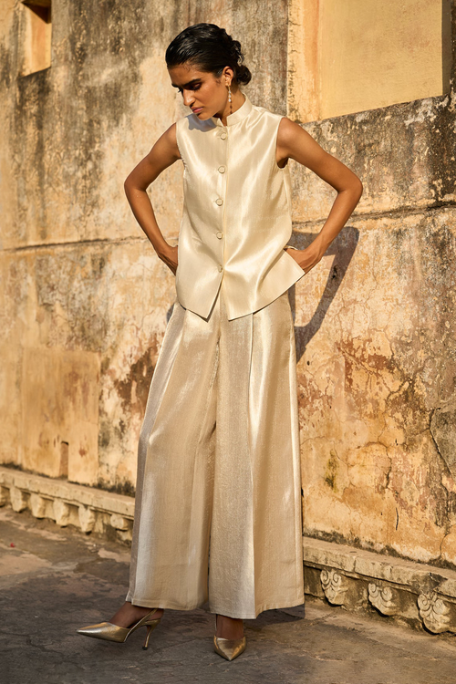 Ivory Waistcoat and Pant Set
