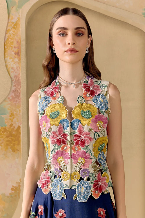 Ivory Fleur Waistcoat