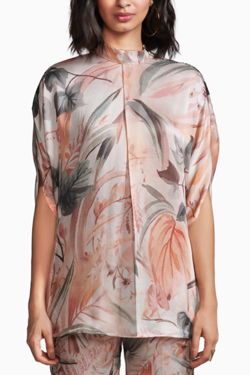 Back Tie Printed Top