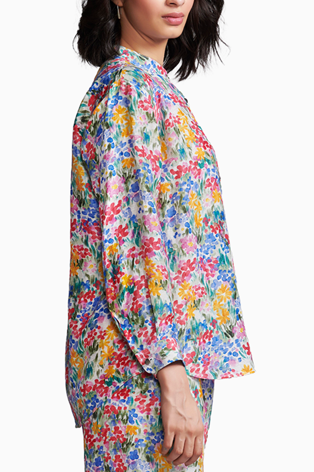 Floral Printed Linen Shirt