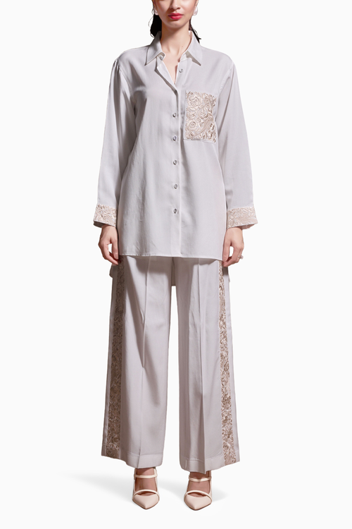 Ivory Gara Stitch Co-ord Set