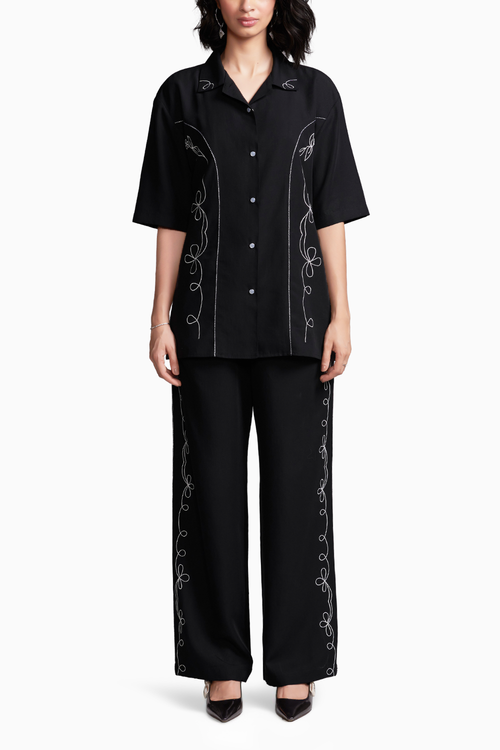 Black Saloon Co-ord Set