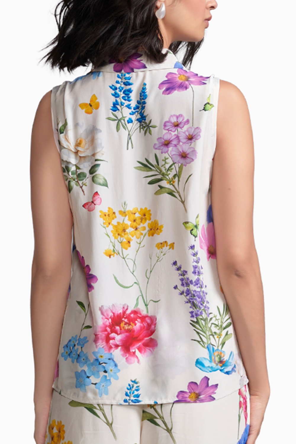 Sleeveless Floral Shirt