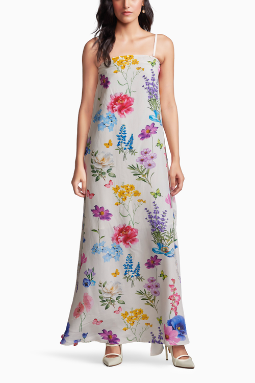 Off Shoulder Floral Maxi Dress