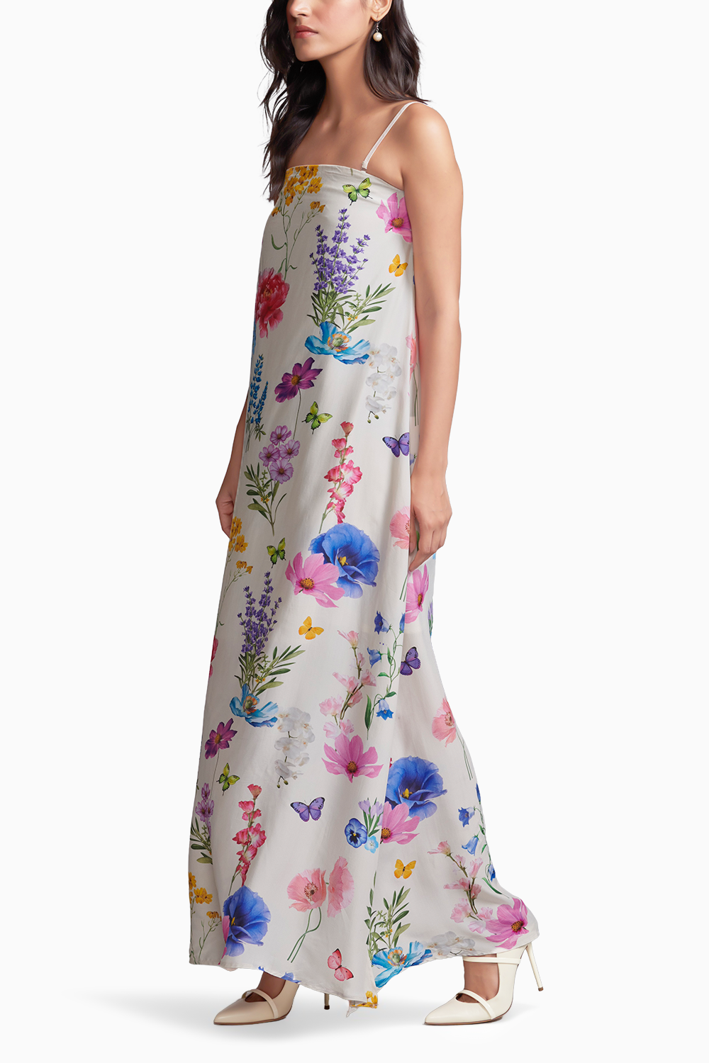 Off Shoulder Floral Maxi Dress