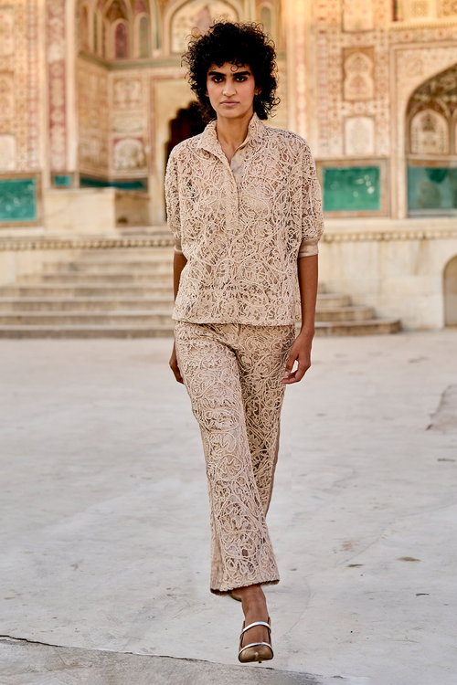 Cord Embroidered Lace Set