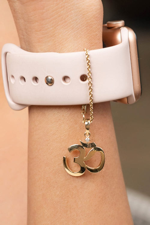 OM Chain Watch 14KT Gold Charm