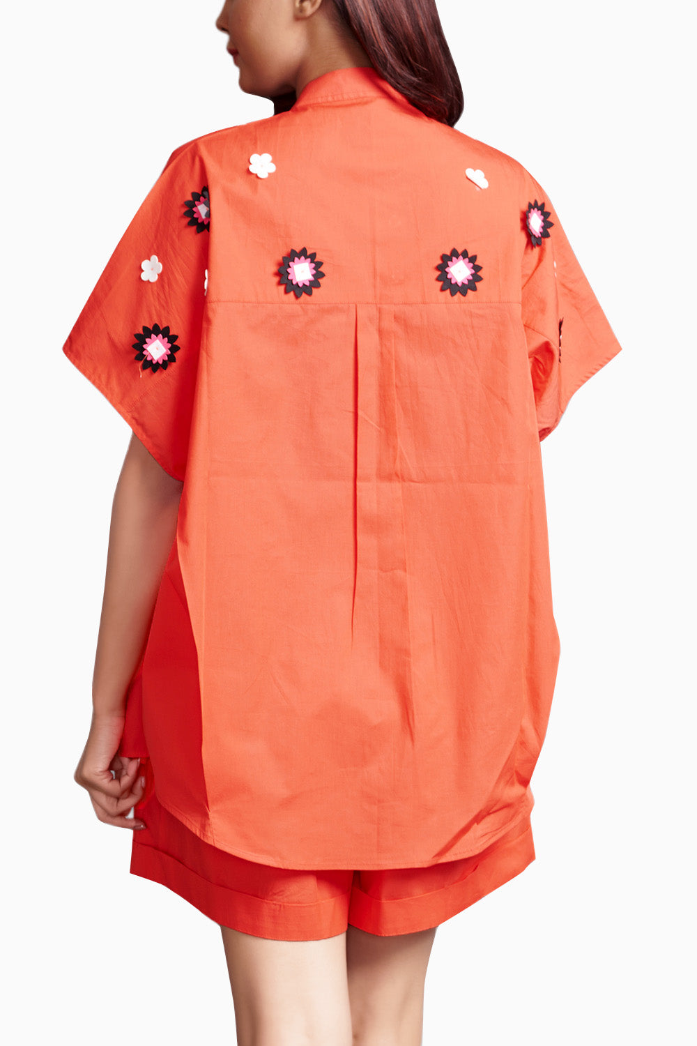 Orange Embroidered Co-Ord Set