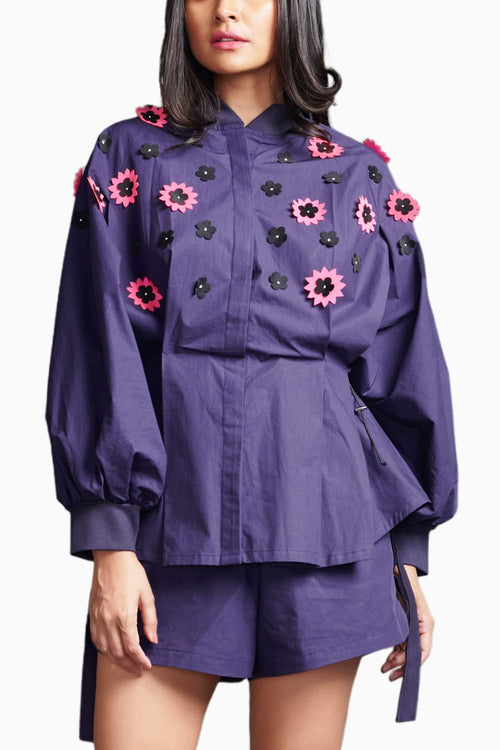 Purple Confetti Detailed Co-ord Set