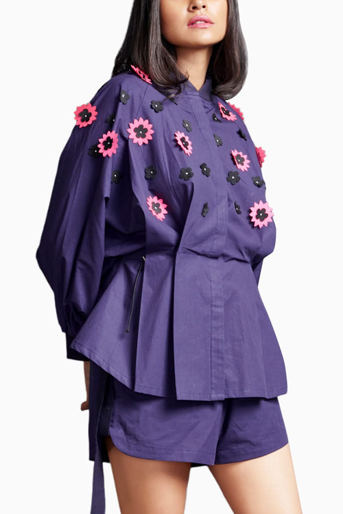 Purple Confetti Detailed Co-ord Set