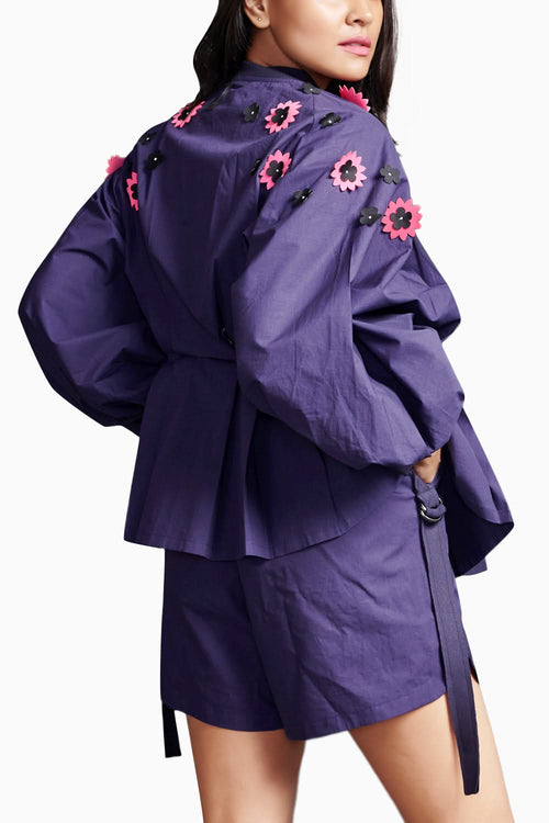 Purple Confetti Detailed Co-ord Set