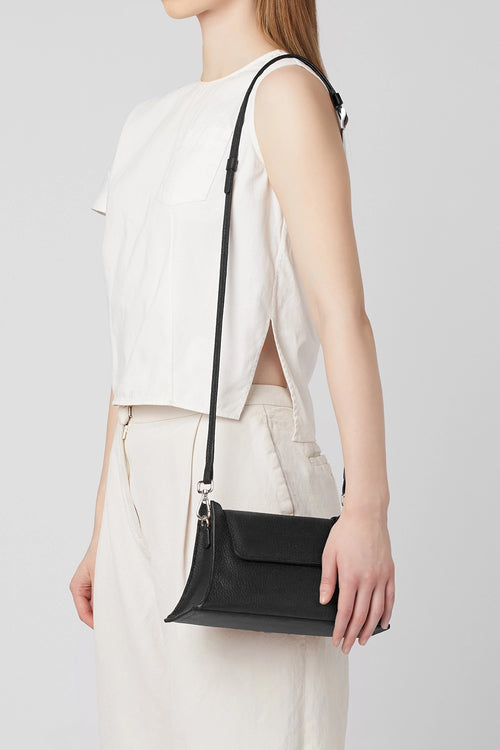 Winnie Pebble Black Mini Crossbody Bag