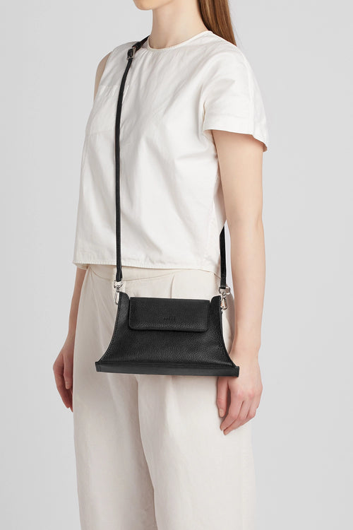 Winnie Pebble Black Mini Crossbody Bag