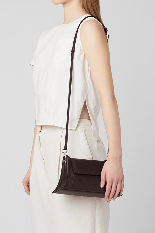 Winnie Pebble Cacao Mini Crossbody Bag