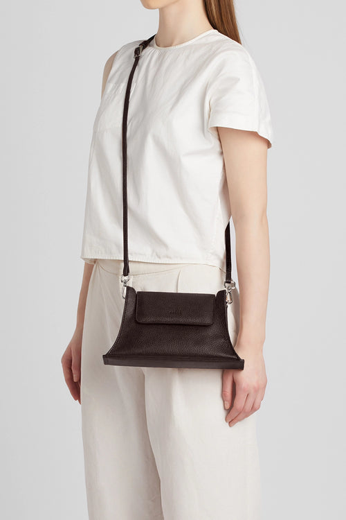Winnie Pebble Cacao Mini Crossbody Bag